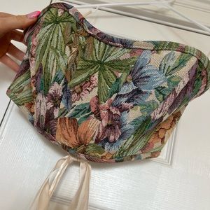 Floral cropped corset top